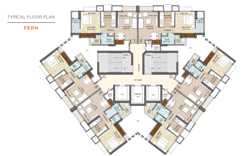 Vijay Orovia New Launch Thane 2BHK Plan
